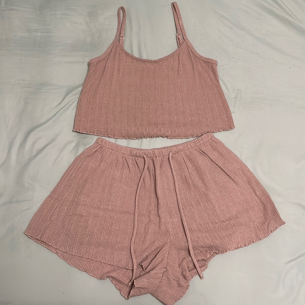 Gilly Hicks tan pajama set size small